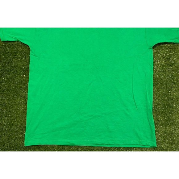 Retro Y2K Fruit of The Loom Notre Dame Fighting Irish Big logo t-shirt XL green - Picture 11 of 12